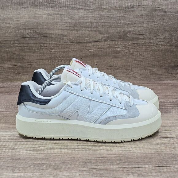 New Balance CT302 Men's Size 10.5 D White Leather Sneakers (CT302OD) - Picture 1 of 10